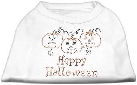 Среќна кошула за кучиња за Ноќта на вештерките бела xl