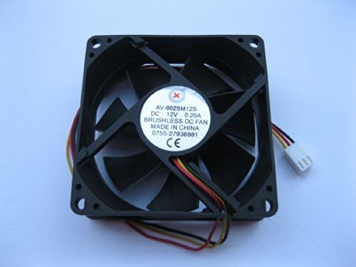 6 компјутери DC вентилатор 12V 8025 3 пински 80x80x25mm без четка за ладење на сечилото за ладење DC