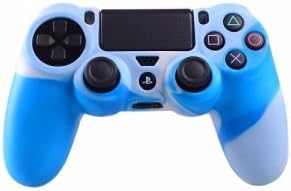 258STICKERS® PS4 Контролер Силиконски заштитен случај - Фантазија бело сино камо