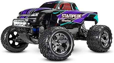 Traxxas Stampede®: камион со чудовиште од 1/10 скала. Ready-to-Race® со TQ ™ 2.4GHz радио систем, XL-5 ESC и LED светла. Вклучува: Батерија