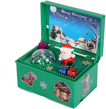 Lhllhl Божиќна стил музичка кутија Прекрасна креативна Декора за Дедо Мраз предводена музичка кутија за забава