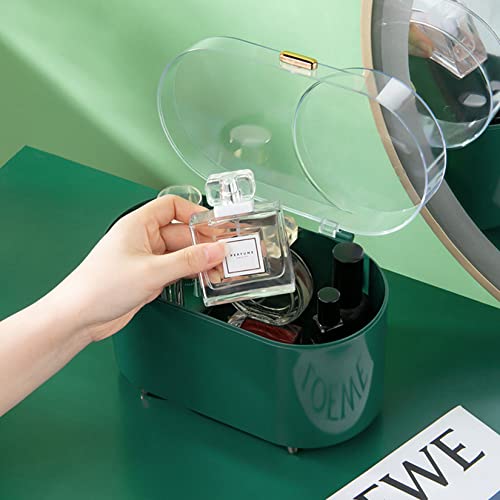 Кутија за складирање на парфеми Пластична шминка Организатор за накит Козметиктоп за складирање на складирање издржлив за суета кабинет