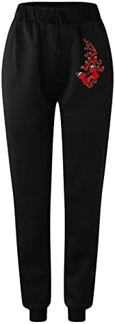 Xiloccer салон панталони жени женски панталони средно половината црни патеки отпечатоци долги панталони лабави случајни работни канцеларии панталони