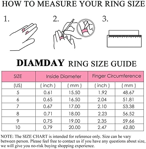 Diamday Fidget Rings за жени мажи -2/4mm Титаниум челик Спинер прстен за анксиозност Олеснување на стресот Сјај песок за песок, вртење