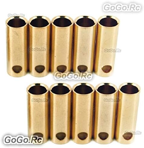 Gogorc 10 парчиња 5,5 mm женски златен куршум конектор за мотор на батерија ESC