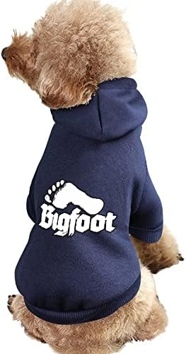 Bigfoot Footprint Pet Meat Housidies мека топла кучиња џемпер печатена шема миленичиња миленичиња одговара со капи со капи со капи со капи