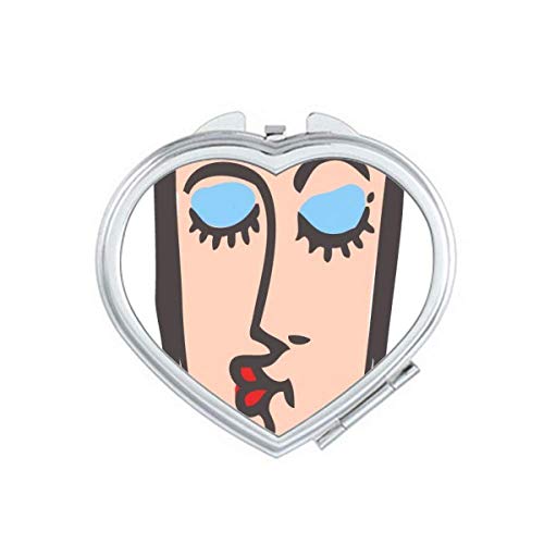 Бакнеж за скица за лице Емотикони Огледало за зголемување на патувањето преносен рачен џеб шминка