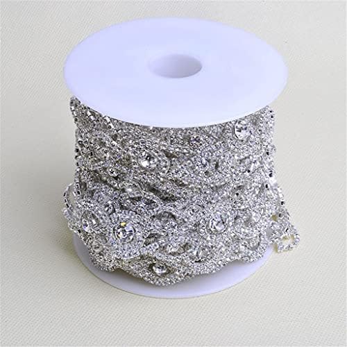 Floyinm Sew на Rhinestone невестински костум бел цвет трим кристален венчаница декоративен дијамантски ланец на дијаманти