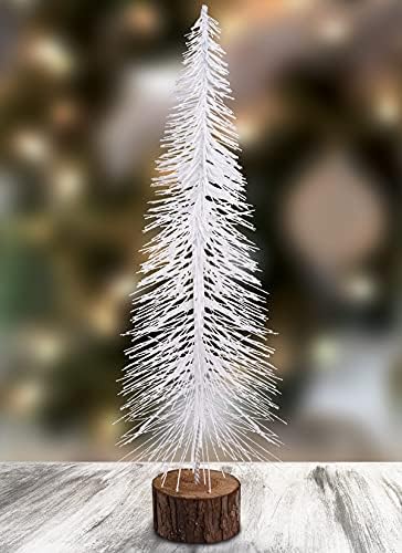 Sunset Vista дизајнира бела жица од шишиња со шишиња - ох 'новогодишна елка, 20 -инчи, шума - голема