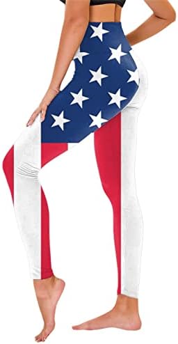 Американски хеланки на знамето за контрола на жените за женски стомаци, панталони со џогер со панталони за кревање на панталони за кревање на задникот, панталони к?