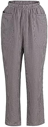 Xiloccer жени обични панталони 2021 џогерски панталони со високи панталони за работа за работа еластична плус широка панталони за нозе