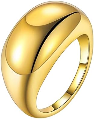 Прсти прстени за жени бујни купола изјава прстени густ бенд Слабен венчален прстен за жени минималистички накит за накит свадбени прстени
