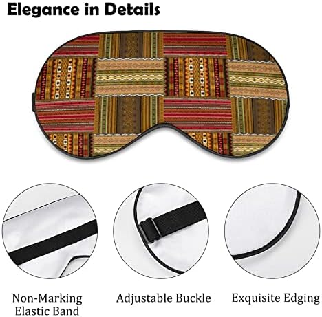 Традиционална африканска шема за спиење за слепите маски за очила за очила за очи со прилагодлива лента за жени мажи ноќ