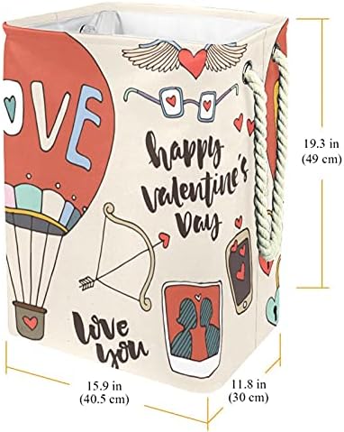 Кошница за перење со Рачка За Јаже, Рето Среќен Ден На Вљубените Љубов Балон Играчки Со Топол Воздух И Организација За Облека Склопувачки