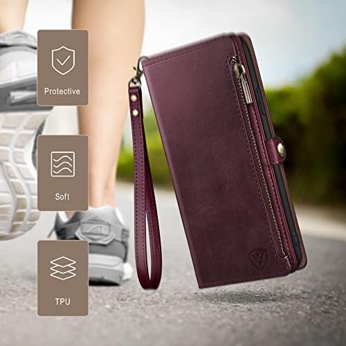 XcaseBar За Samsung Galaxy Забелешка 20 ултра паричник случај со Патент zpid Блокирање Q Држач За Кредитна Картичка, Flip Фолио Книга стп Кожа