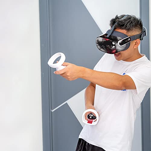 Geekria VR слушалки и контролор рачка на кожата компатибилна со PICO NEO 3 Заштитно покритие, издржлива заштитна заштитна пико Neo 3 Налепница