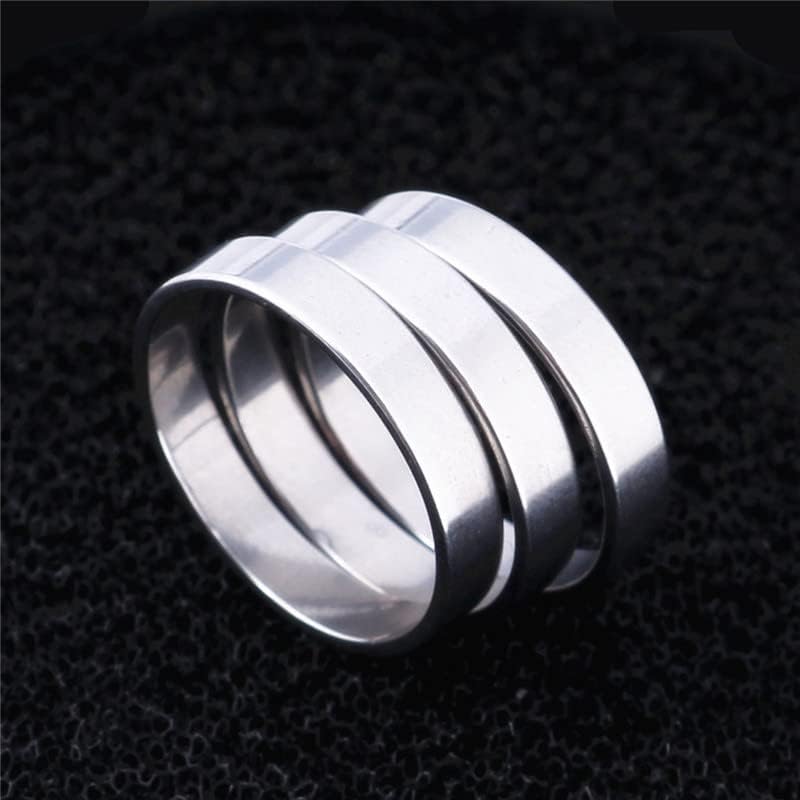 Колезо 316L 4мм прстени со мал бенд прстен за мажи и жена модна сребрена опашка прстен-80283