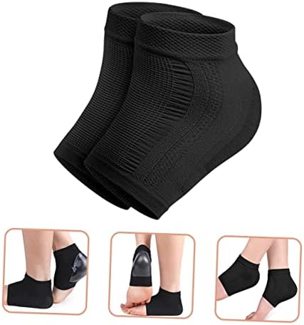 Beavorty 10 Пара Пета Чорап Заштитник За Стапала Пукање Спречување На Стапало Пета Покрива Нога Снабдување Перат Пета Чорапи Црна Отворено Најлон