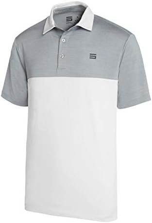 Три шеесет и шест брзи суви кошули за голф за мажи - Влажност со кратки ракави со кратки ракави, обична маица