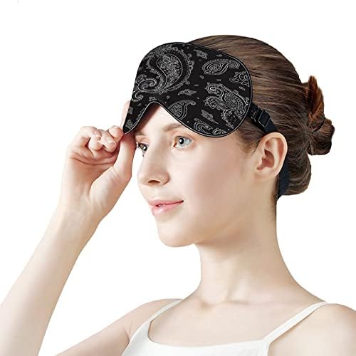 Paisley позадина за спиење за слепите маски за очила за очила за очите со прилагодлива лента за жени мажи ноќ