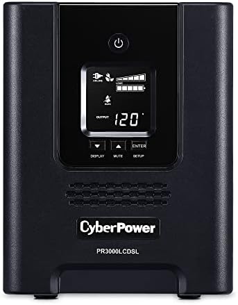 CYBERPOWER PR3000LCDSL Паметна Апликација Sinewave Ups Систем, 3000va/2700W, 7 Продавници, AVR, Мини-Кула