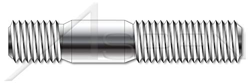M8-1,25 x 25mm, DIN 939, метрика, столпчиња, двојно завршување, завршен крај 1,25 x дијаметар, не'рѓосувачки челик A2