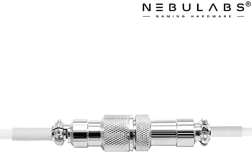 Небулабс 5FT тастатура за тастатура за игри Механички авијатичар класичен кабел за кабел USB-C, прилагоден метален приклучок со одвојлив