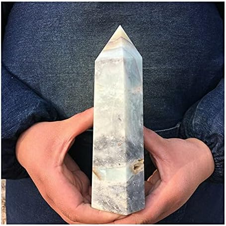 Јалич подарок природен амазонит Обелиск кварц кристално стапче точка Реики за домашни декоративни камења