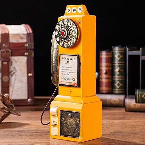 Антички Телефонски Модел Креативен Ретро Декоративен Телефон Смола Ротационо Бирање Телефон Украсување Кафе Бар Декорација На Прозорци