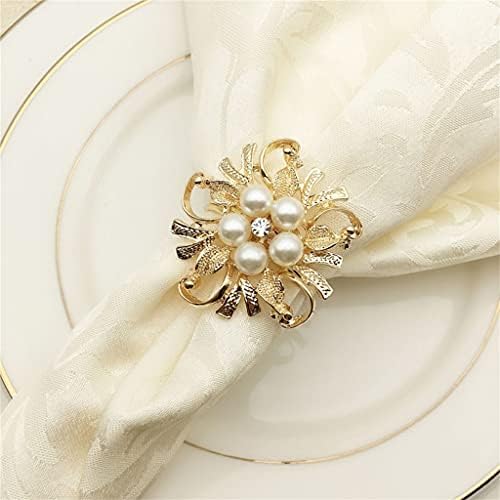 Uxzdx cujux 10 парчиња хотелски прибор за салфетка, салдо цвет, салфетка прстен украс за украси за вака