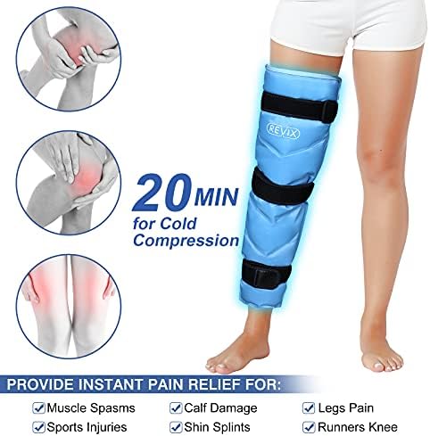 РЕВИКС Голем мраз за мраз за повреди што може да се употреби гел мраз за нозе, колк и гел мраз пакет за олеснување на болката во глуждот,