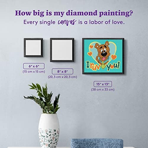 Diamond Art Club Scooby-Doo I ruv You Diamond Sainting Kit, 15 x 13