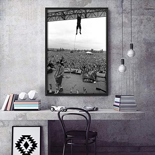 Rixart Pearl Jam Present Timen Timent Poster Black and White Art Prints Wallиден декор фото хартија материјал 36 ''