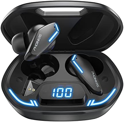 YOTMS Bluetooth Безжични Слушалки Q15 Безжични Слушалки Во Уво со 50ms Ниска Латентност, Стерео Hifi Звук, 40h Playtime, Ipx4 Водоотпорен