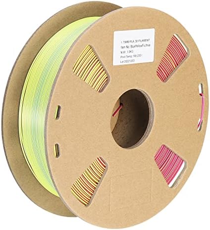 Филамент за печатач на 3D Patikil, 1,75 mm 1kg, три-бои црвено жолто сино менување на филаментот PLA PLA Silk Magic PLA FILAMENT 1.75 +/- 0.02mm