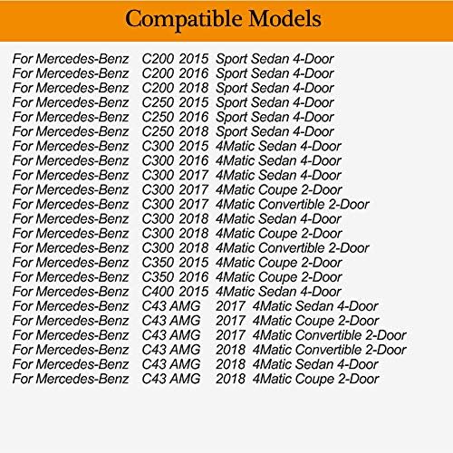 Комплет MCARCAR W205 FAG LAMP GRILL COVER FOR MERCEDES BENZ C CLASS W205 C205 A205 SPORT C43 AMG 2015-2018 C200 C300 C400 C400 FRP