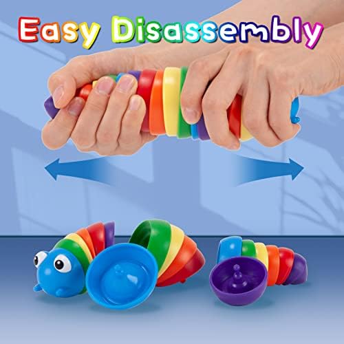 Gardien Sensory Slug Fidget играчки - 3Д печатени артикулирани играчки за голтка, играчки за гасеници, играчки за декомпресија за деца возрасни