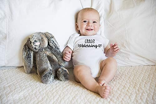 Забава облека Мал благослов - Објавување за бременост Јас сум доказ дека Бог одговара на молитви - слатко бебе едно парче бебешко тело за бебиња