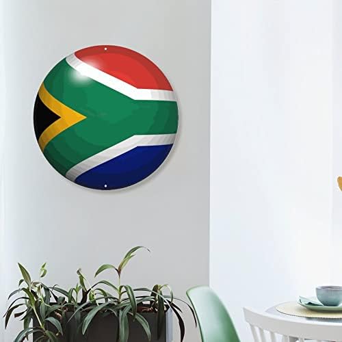 Јужна Африка Метал знак Јужна Африка знаме добредојде знак на влезна врата декор Национално знаме обичај wallидна уметност фарма