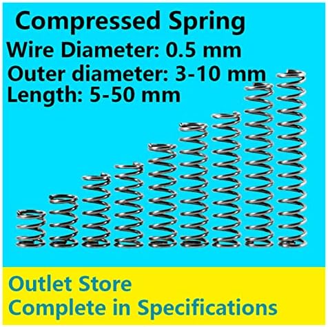 Изворите на компресија се погодни за повеќето поправка I телескопски пролетен притисок на пролетта компресија на пролетната жица Дијаметар на