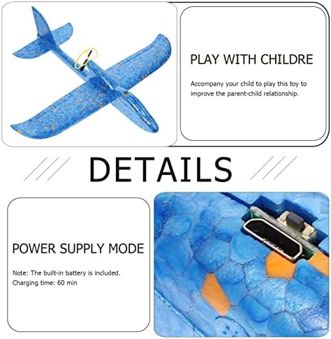 Стобк деца на отворено играчки што се наплатуваат со авиони играчки, електрични авиони за летање, фрлаат играчка со авиони со пена за деца