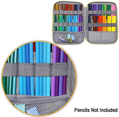 Youshares 96 слотови во боја на молив, куќиште со голем капацитет на молив, организатор на пенкало со патент за призмаколор акварели за боење