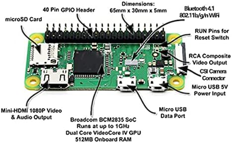 Одбор за развој на TGOON, 40PIN претходно залепена GPIO Header безжична врска Матична плоча Компактна големина 1080p60 Видео излез со адаптери