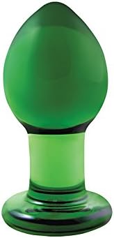 NS Roveltes Crystal Premium Glass Plug, зелена, 3 инчи