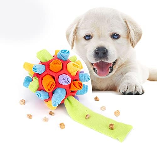 Интерактивни играчки за интерактивни кучиња за мозаик, кучиња третираат играчки за загатки, 7,87 ПЕТ СНУФЛЕ БОЛО Играчка бавна обука