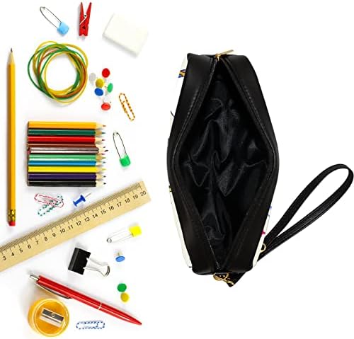 Colourlife Pencil Case Tagks Unicorn and Stars Leather Zipper торбичка торба шминка козметичка торба држач за моливи за возрасни