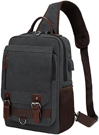 BasicPower Messenger Bag Canvas Sling Crossbody ранец лаптоп случајно патување за мажи жени