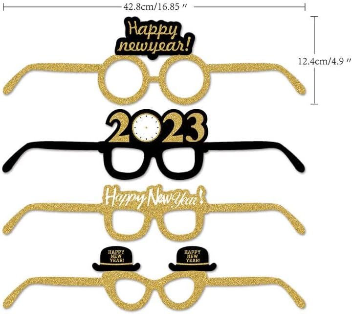 Swyoun 2023 очила за сјајни картички Среќни новогодишни очила за очила за очила