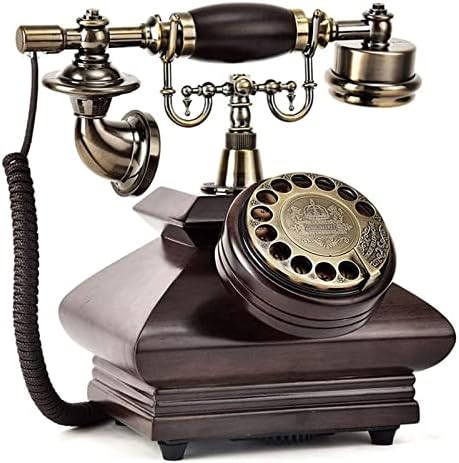 Фиксни телефонски фиксни фиксни телефон за креативни антички фиксни телефони, жичани телефон за дома, ротационо бирање Ретро -телефонска