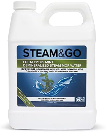 Steam & Go-Деминерализирана вода за чистење на пареа, чистач за чистење на подот без ПВЦ, компатибилен со кој било пароброд на MOP, чистач за